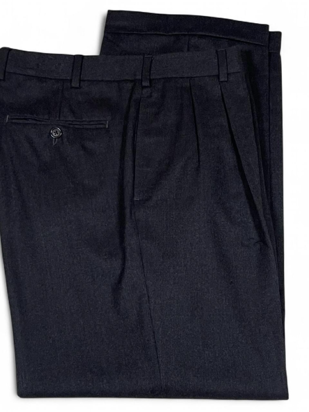Brooks Brothers 1818 Wool Grey Dress Pants Men’s Size W34 L29 Pleated Cuffed
